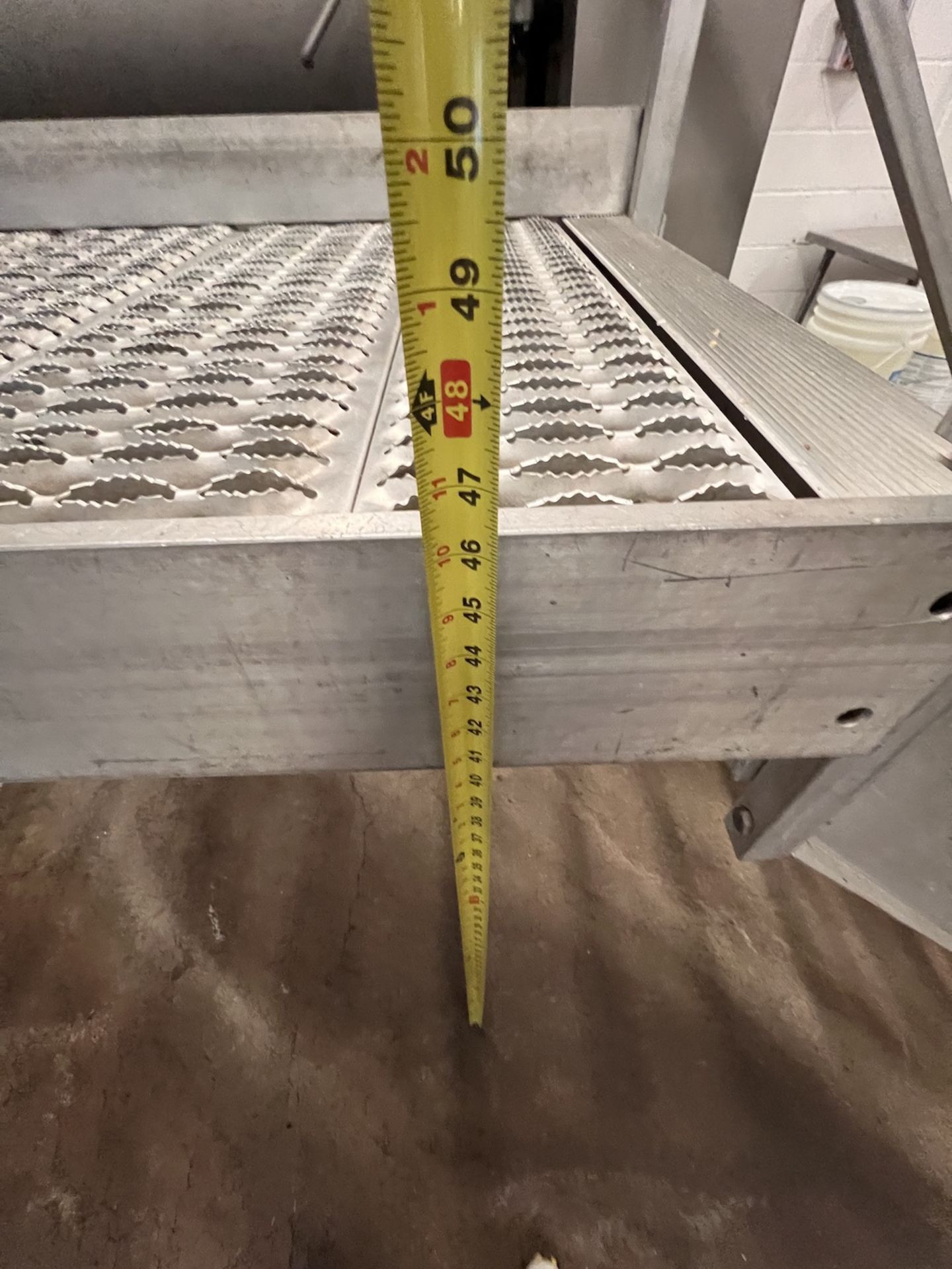 ALUMINUM PLATFORM, APROX. 8 ft. L, WITH HANDRAILS (LOCATED IN CALLERY, PA) - Bild 6 aus 6