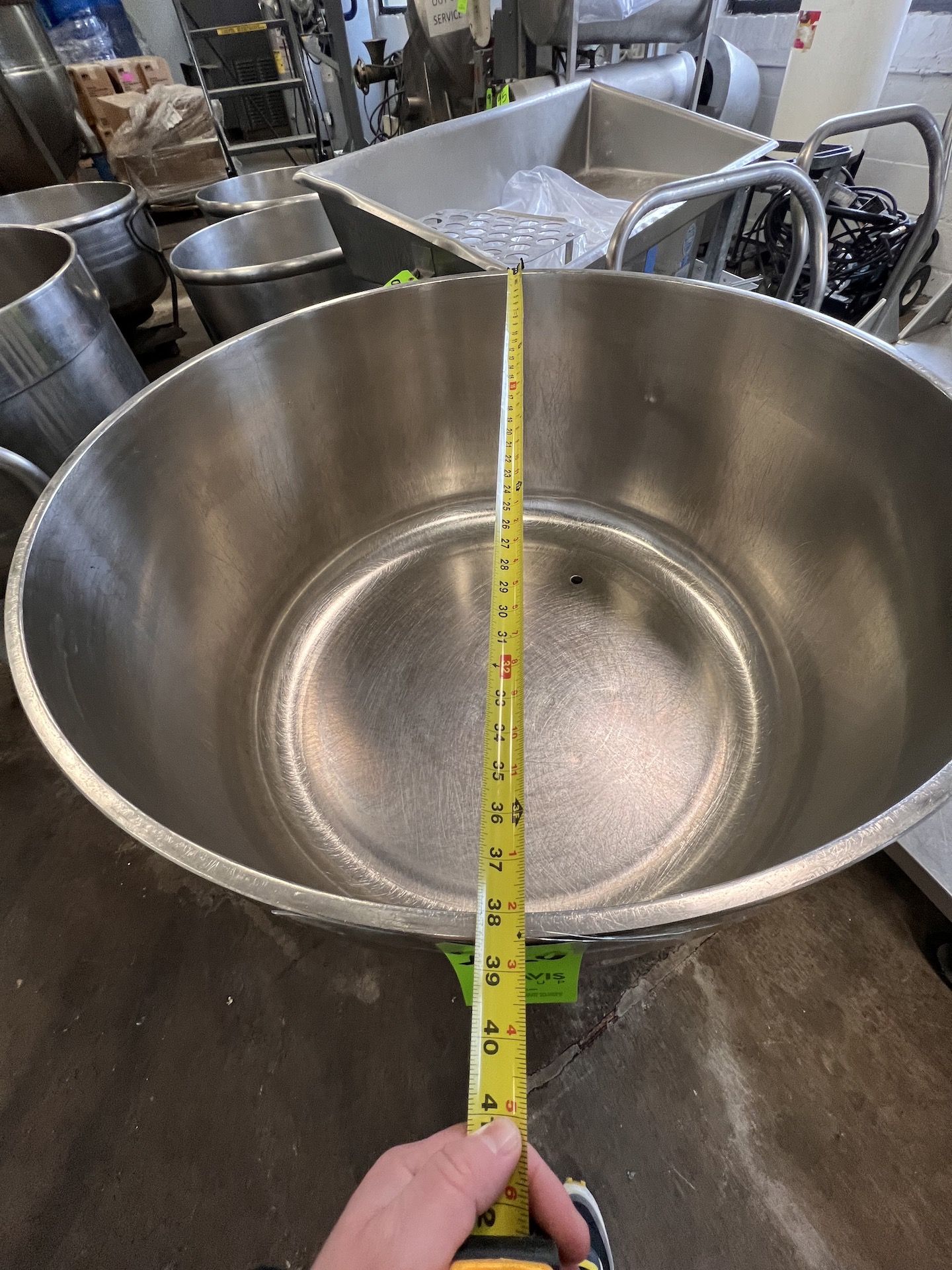 PORTABLE S/S MIXING BOWL FOR SPIRAL MIXERS, APPROX. 38 IN. W X 19 IN. D - Image 4 of 5