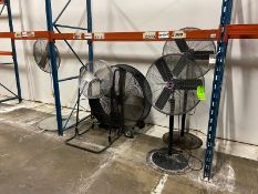 (5) INDUSTRIAL FANS, SOME PEDESTAL & SOME MOUNTED ON WHEELS (LOCATED IN CALLERY, PA)