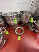(2) HOBART MIXING BOWLS, (2) DOLLIES, (1) BEATER ATTACHMENT