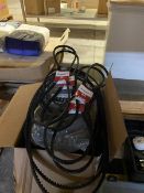 BOX OF ASSORTED RUBBER BELTS, ASSORTED SIZES & STYLES (LOCATED IN CALLERY, PA)
