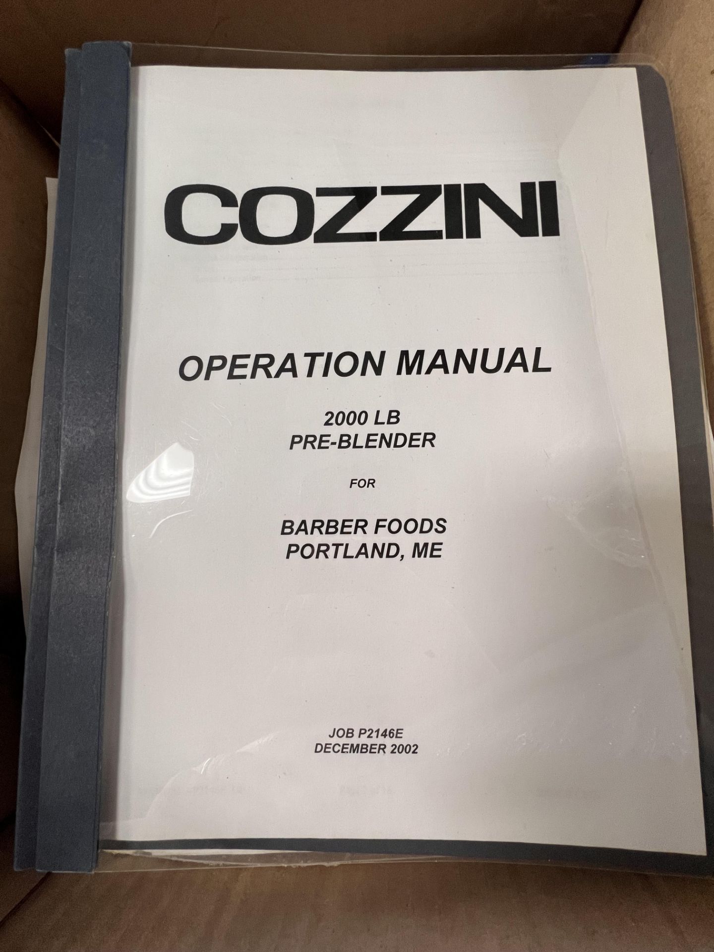 COZZINI 2,000 LBS. S/S PADDLE BLENDER, M/N CMB-2000, S/N P2127-02-00705, WITH DUAL MOTORS, MOUNTED - Image 11 of 13