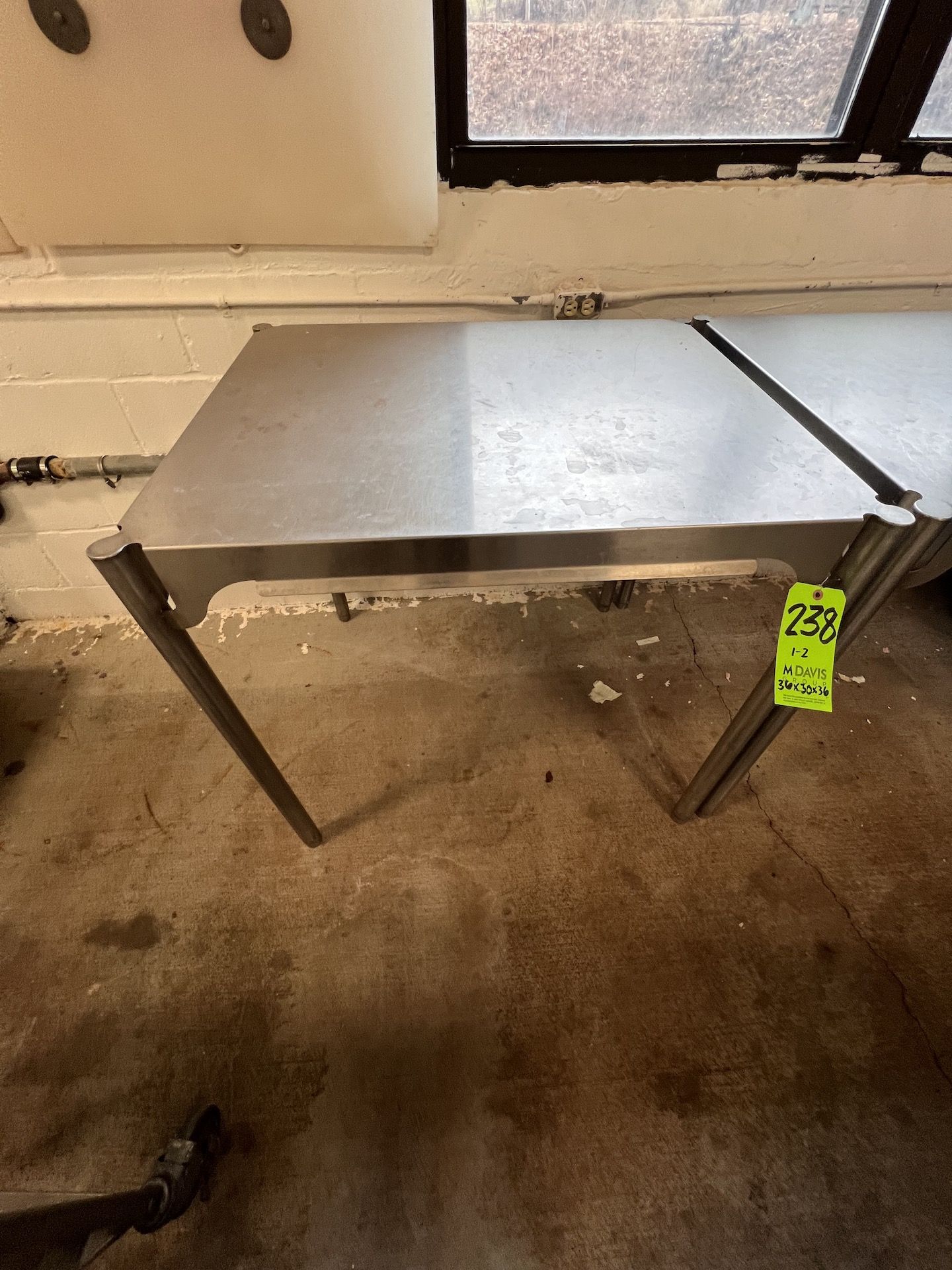 (2) S/S TABLES, APPROX. 36 IN. L X 30 IN. W X 36 IN. H - Image 2 of 4