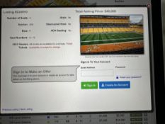 SEASON TICKET LICENSE FOR PITTSBURGH STEELERS, CLUB 1 EAST, SECTION 209, SEATS 9-12 (ESTIAMTED VALUE