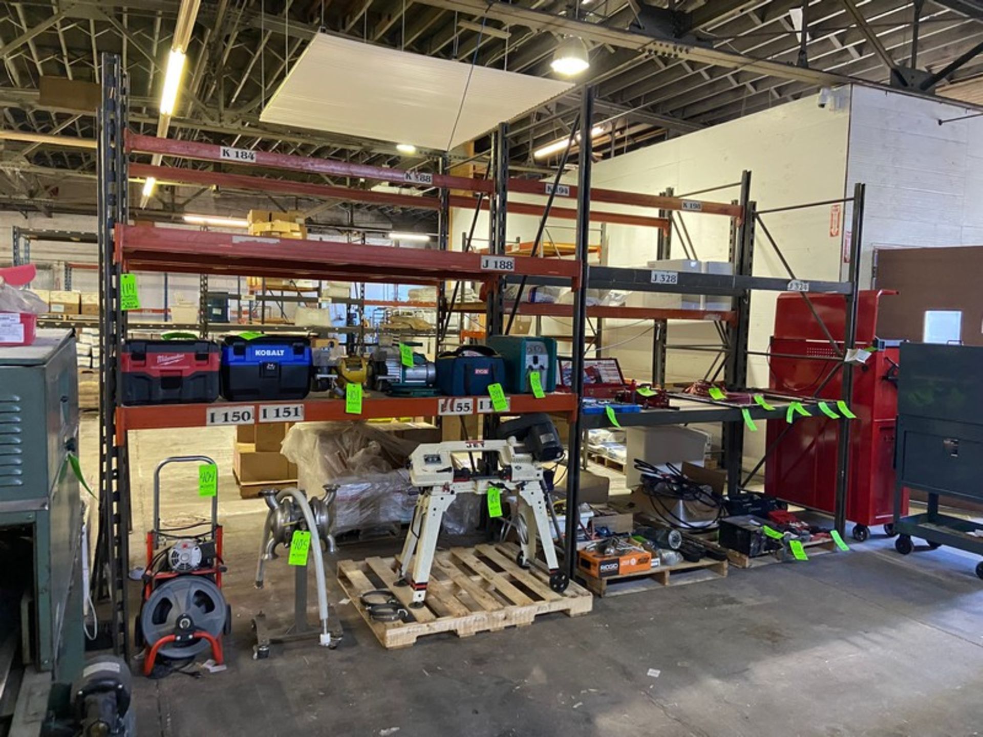 2-SECTIONS OF PALLET RACKINGS, WITH CROSS BEAMS & UPRIGHTS (LOCATED IN CALLERY PA)