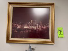 FRAMED PHOTO OF DOWNTOWN PITTSBURGH