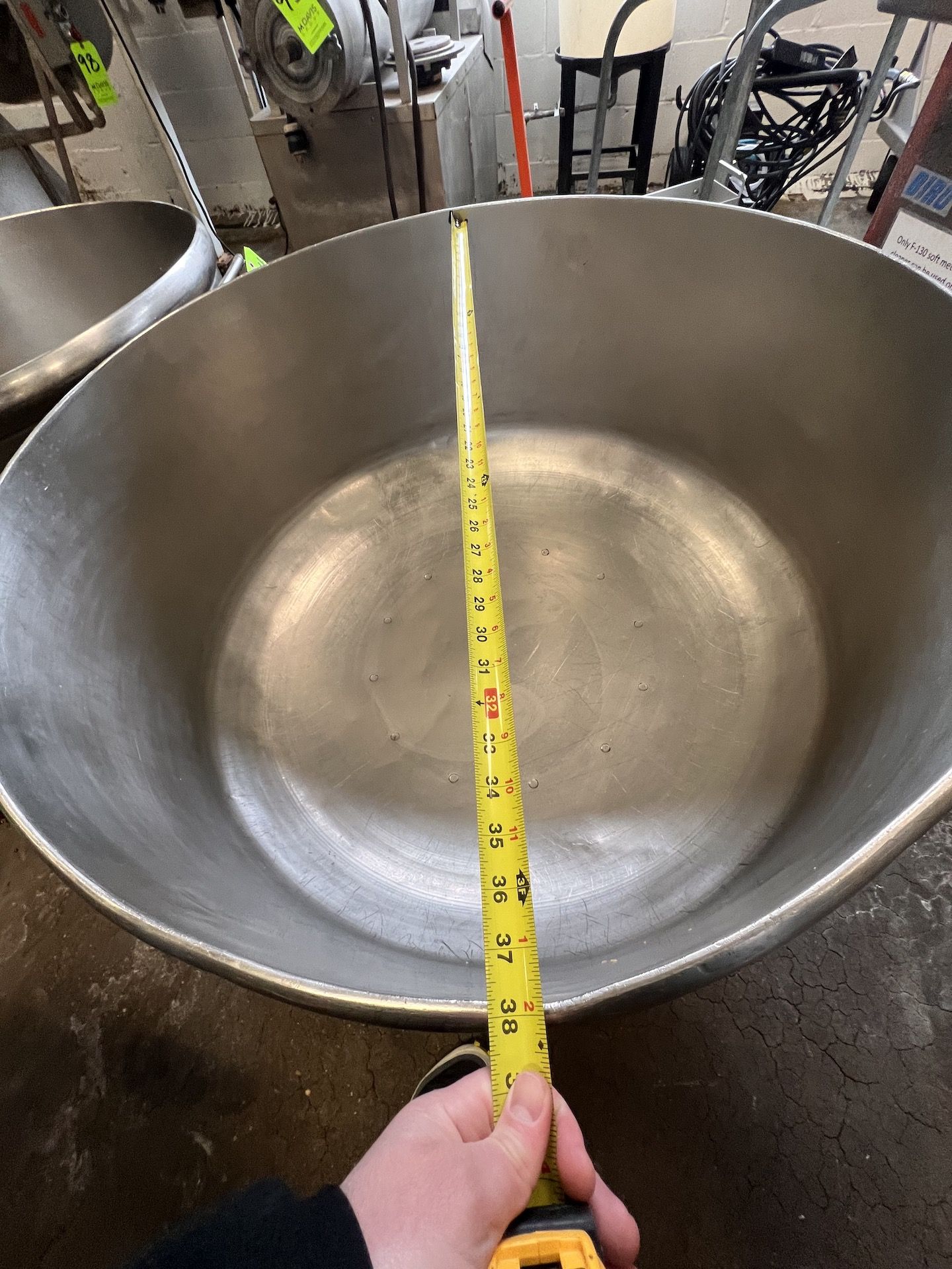 PORTABLE S/S MIXING BOWL FOR SPIRAL MIXERS, APPROX. 38 IN. W X 19 IN. D - Image 2 of 3