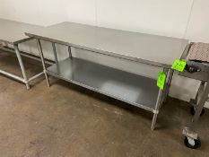 S/S TABLE, OVERALL DIMS.: APROX. 96” L x 30” W x 34” H (LOCATED IN CALLERY, PA)