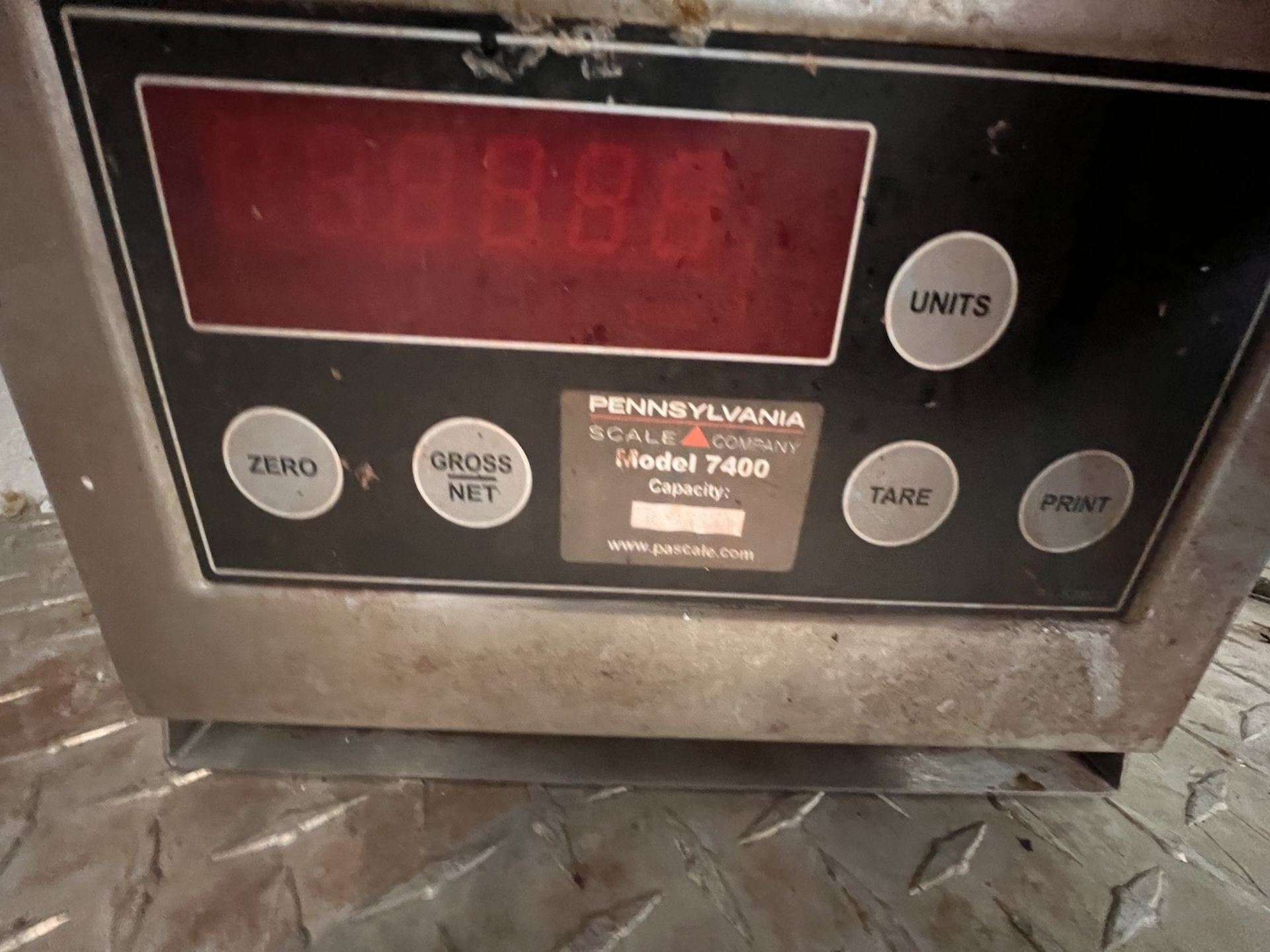 WEIGH-TRONIX S/S FLOOR SCALE WITH DIGITAL READ-OUT, MODEL DSLS4848-05, S/N 58472, 5,000 LB CAPACITY, - Image 4 of 11
