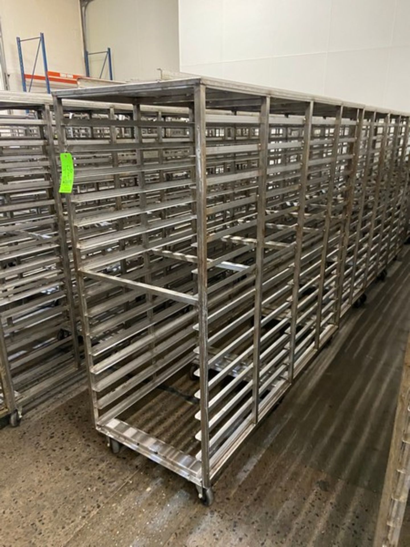 (9) BAKING PAN RACKS, MOUNTED ON CASTERS (LOCATED IN CALLERY, PA)