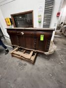 ANTIQUE SOLID WOOD DRESSER, (3) SLIDING DOORS AND (3)(LOADING FEE:  $50.00 USD) (LOADING WILL BE