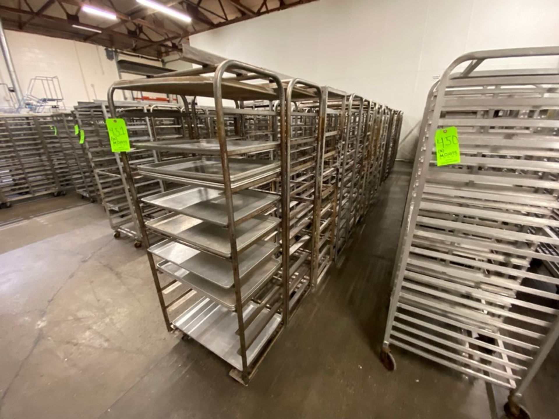 (20) BAKING PAN RACKS, MOUNTED ON CASTERS (LOCATED IN CALLERY, PA) - Image 3 of 4