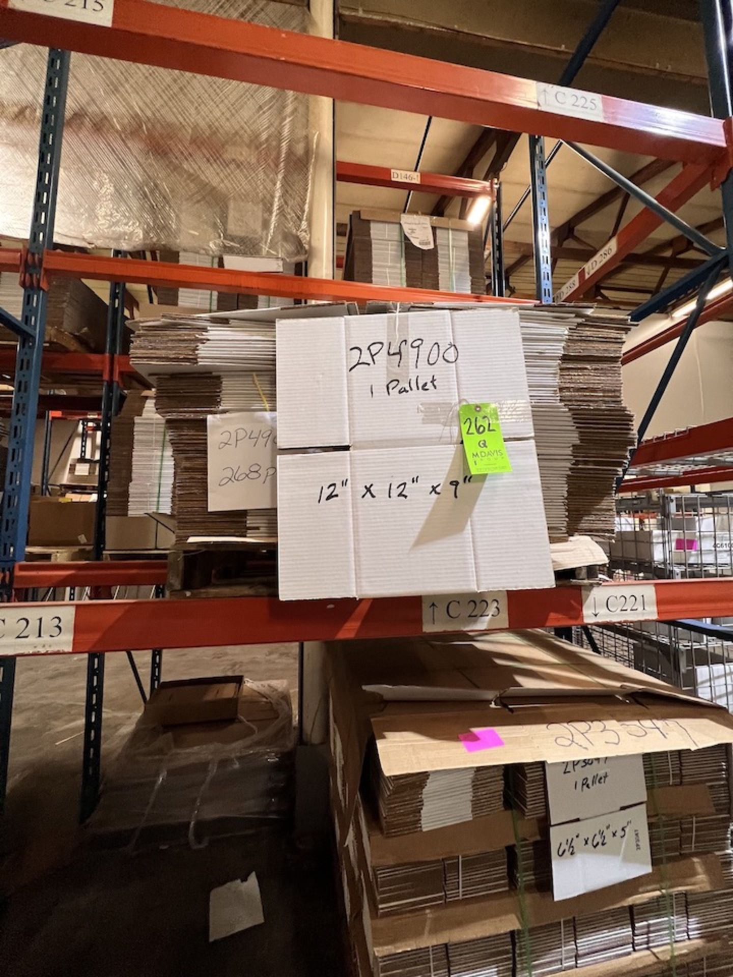 (1) PALLET OF CORRUGATED CARDBOARD BOXES, 12 IN. X 12 IN. X 9 IN. LWH (LOADING FEE:  $20.00 USD) (