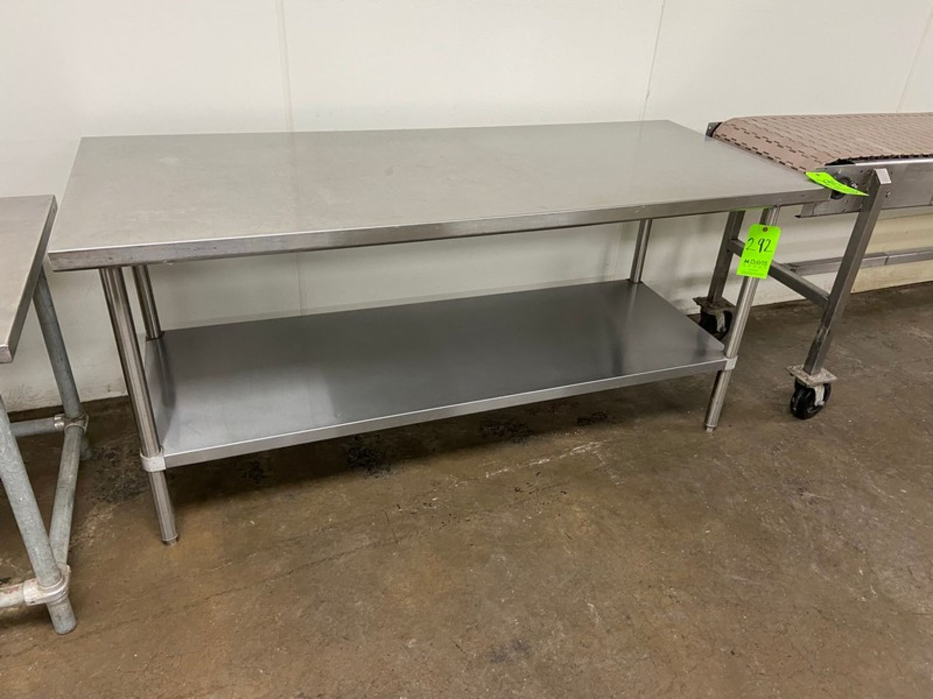 S/S TABLE, OVERALL DIMS.: APROX. 96” L x 30” W x 34” H (LOCATED IN CALLERY, PA) - Image 2 of 2