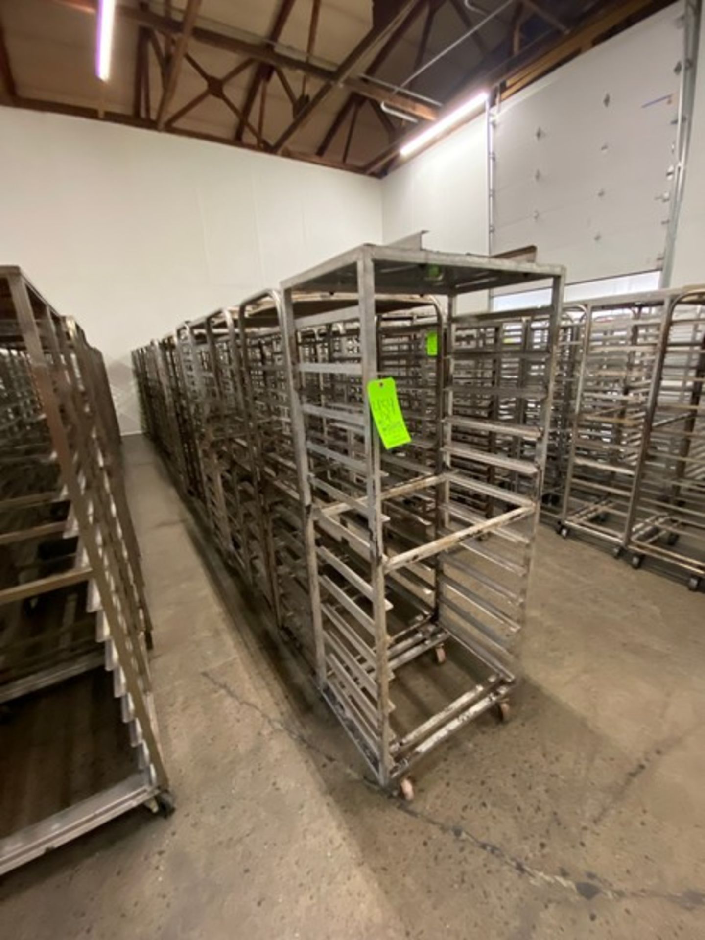 (14) BAKING PAN RACKS, MOUNTED ON CASTERS (LOCATED IN CALLERY, PA)