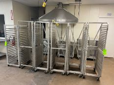 (6) ALUMINUM BAKERY RACKS, ASSORTED STYLES, MOUNTED ON CASTERS (LOCATED IN CALLERY, PA)