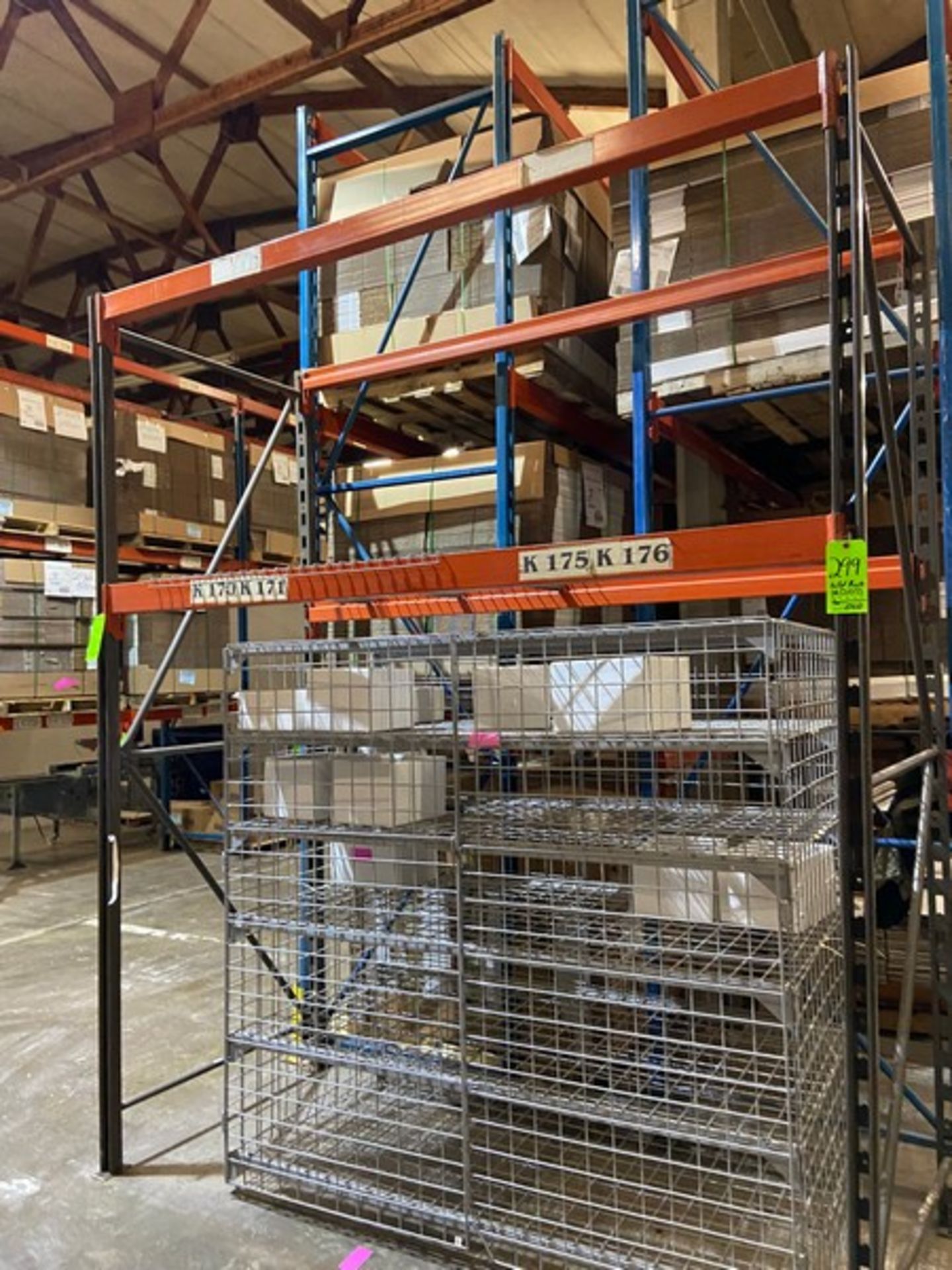 3 -SECTIONS OF PALLET RACKING, WITH CROSS BEAMS & UPRIGHTS, TEAR DROP STYLE (LOCATED IN CALLERY, - Bild 2 aus 2