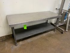 S/S TABLE, OVERALL DIMS.: APROX. 78” L x 32” W x 36” H (LOCATED IN CALLERY, PA)