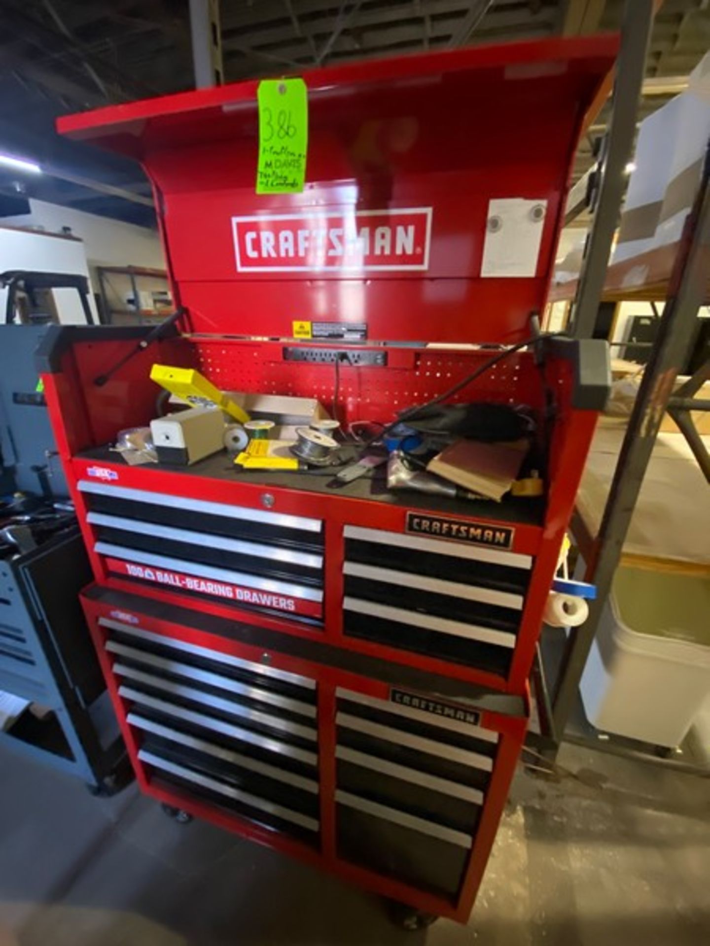 CRAFTSMAN PORTABLE TOOLBOX WITH CONTENTS, INCLUES MONKEY WRENCHES, WRENCHES, SCREW DRIVERS, & OTHER - Image 2 of 15