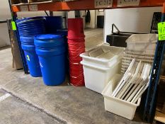 LOT OF ASSORTED PLASTIC BUCKETS & BINS (LOCATED IN CALLERY, PA)