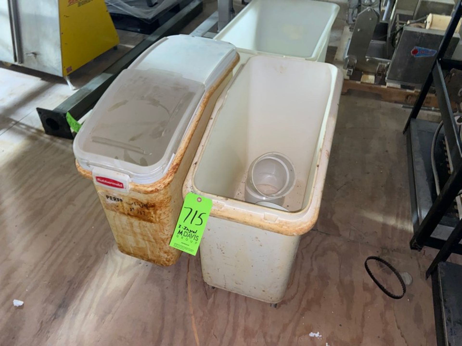 (3) PLASTIC INGREDIENT BINS (LOCATED IN HERMINIE, PA)