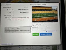 SEASON TICKET LICENSE FOR PITTSBURGH STEELERS, CLUB 1 EAST, SECTION 209, SEATS 9-12