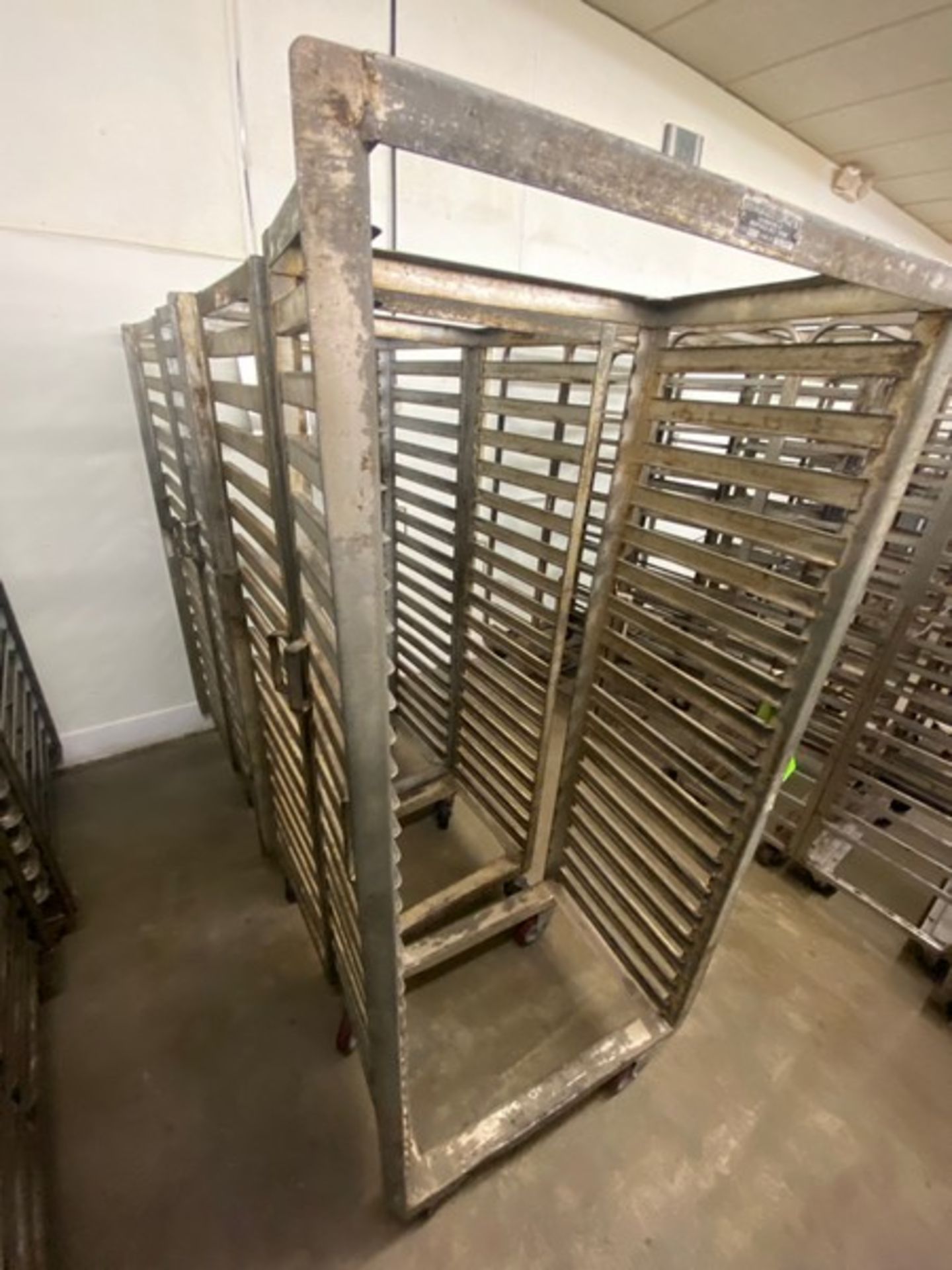 (4) PORTABLE BAKING PAN RACKS, MOUNTED ON CASTERS (LOCATED IN HERMITAGE, PA) - Image 2 of 2