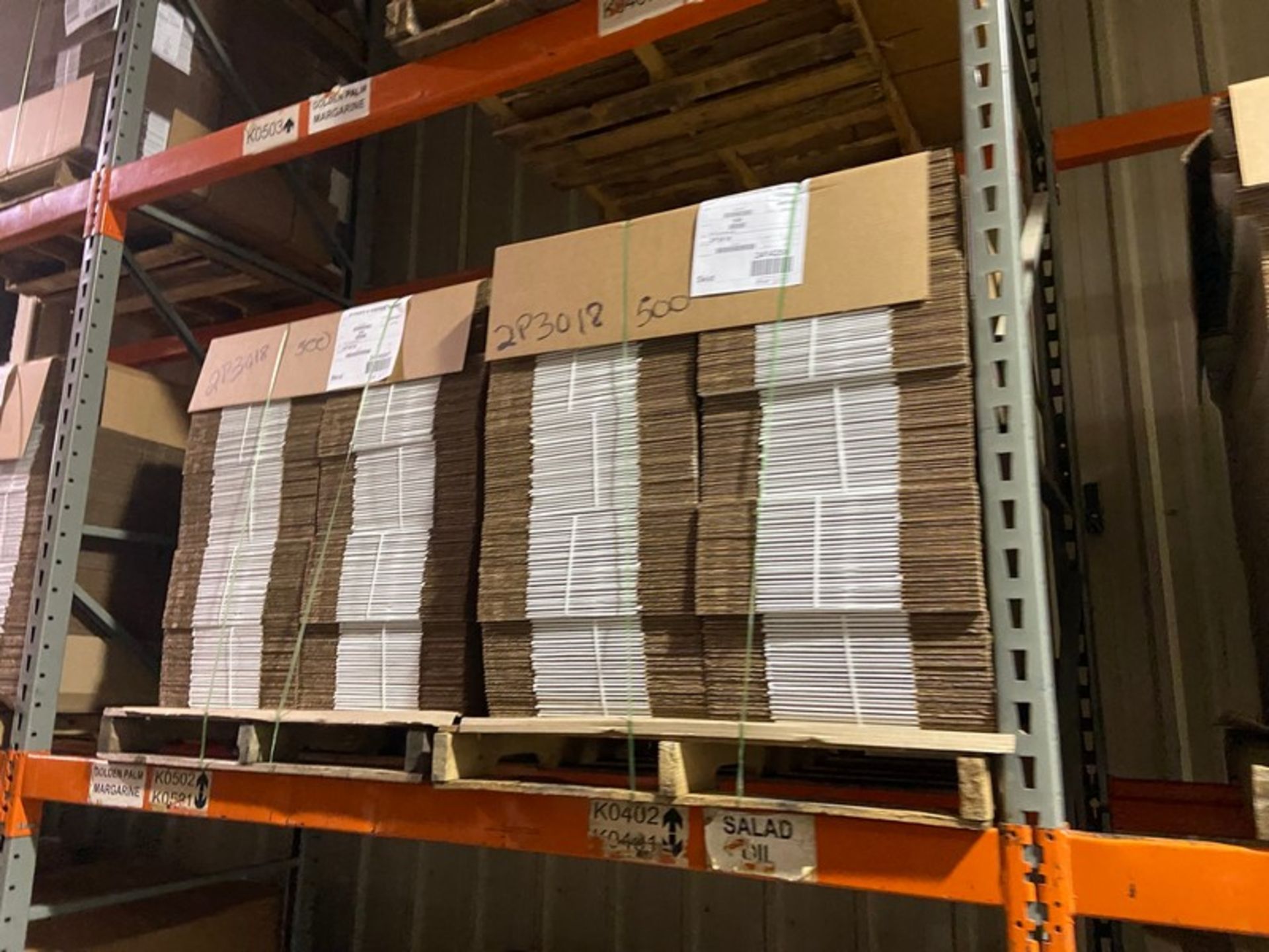 LOT OF ASSORTED CORRIGATED, CONTENTS OF MIDDLE SHELF OF PALLET RACKING (LOCATED IN HERMITAGE, PA) - Image 4 of 10