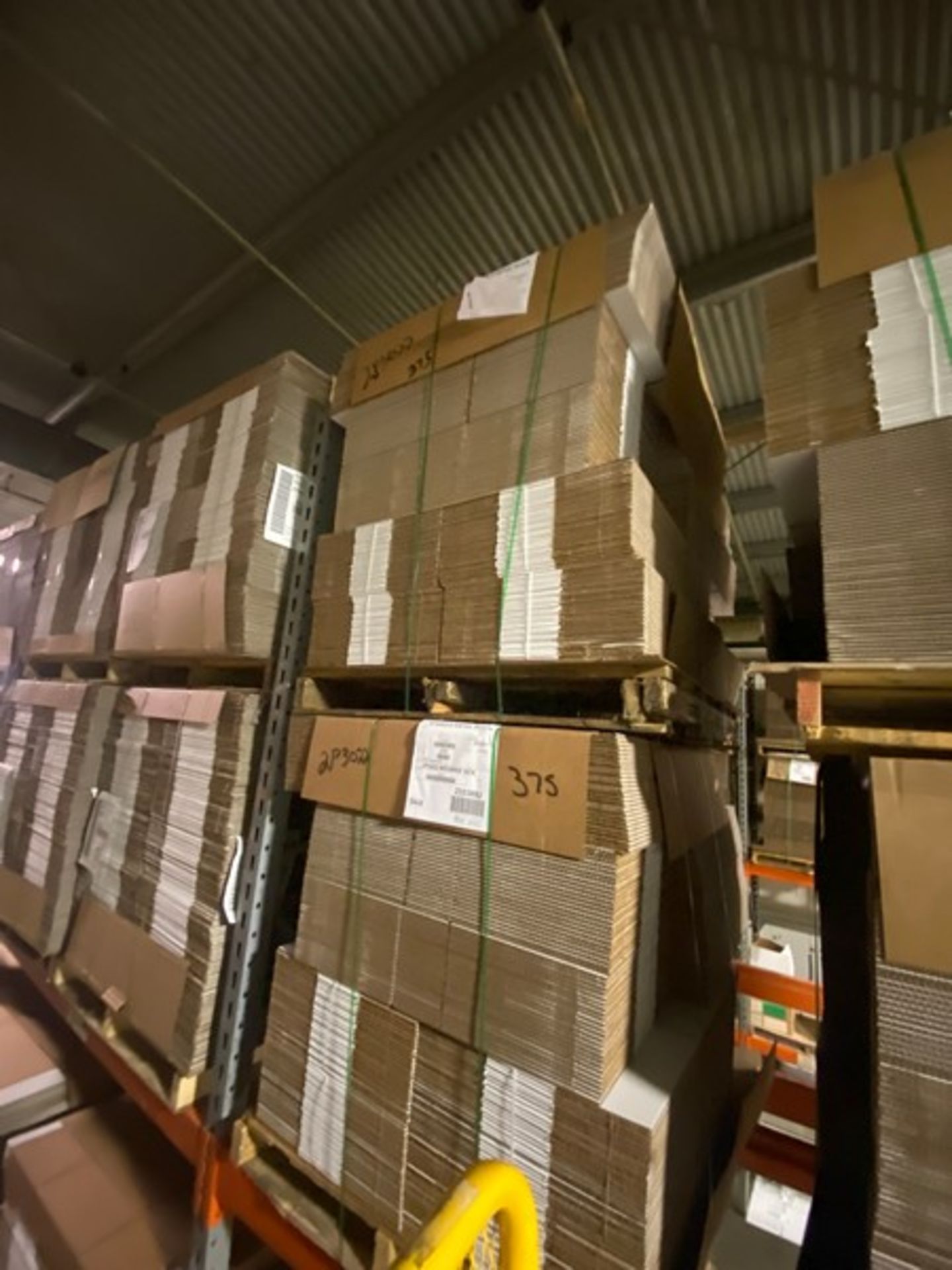 LOT OF ASSORTED CORRIGATED, CONTENTS OF TOP SHELF OF PALLET RACKING, INCLUDES SOME BAKING PANS (LOC - Image 2 of 14