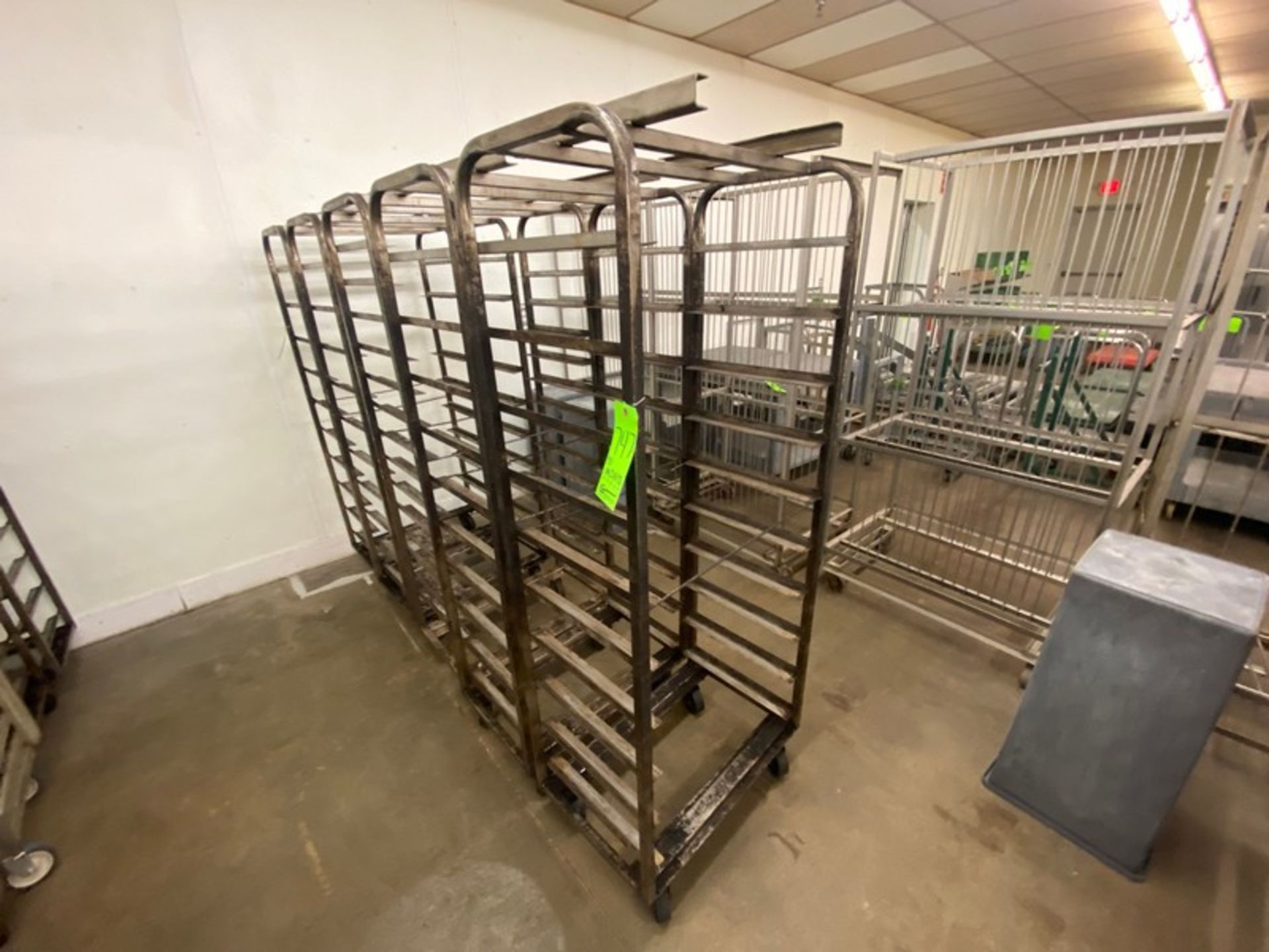 (5) PORTABLE BAKING PAN RACKS, MOUNTED ON CASTERS (LOCATED IN HERMITAGE, PA)