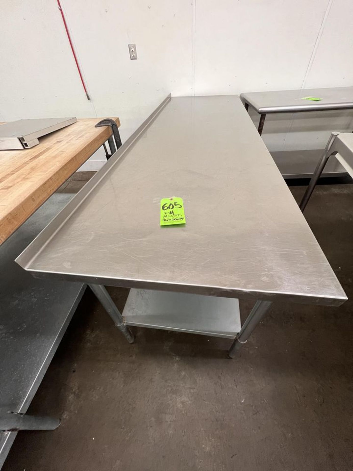 (4) S/S TABLES, APPROX. DIMS: 72 X 30 X 34, 96 X 30 X 34, 60 X 30 X 34, 36 X 30 X 34 - Image 3 of 5