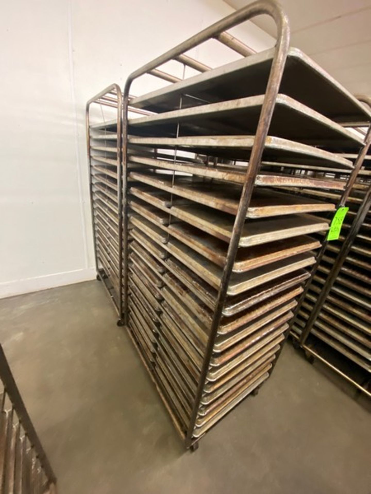 (2) PORTABLE DOUBLE SIDED BAKING PAN RACKS, MOUNTED ON CASTERS (LOCATED IN HERMITAGE, PA) - Image 2 of 2