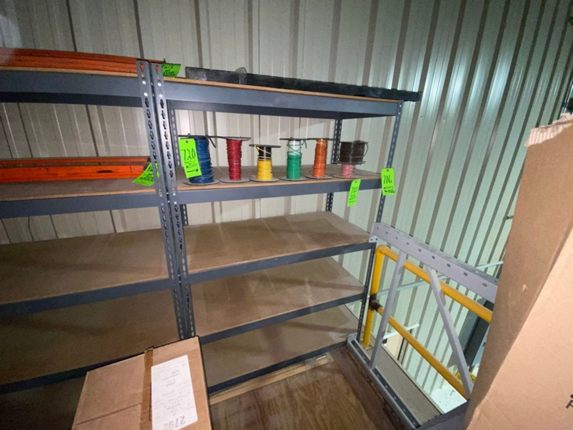 (3) SHELVING UNITS, WITH UPRIGHTS, CROSSBEAMS, & SHELVES (LOCATED IN HERMINIE, PA)