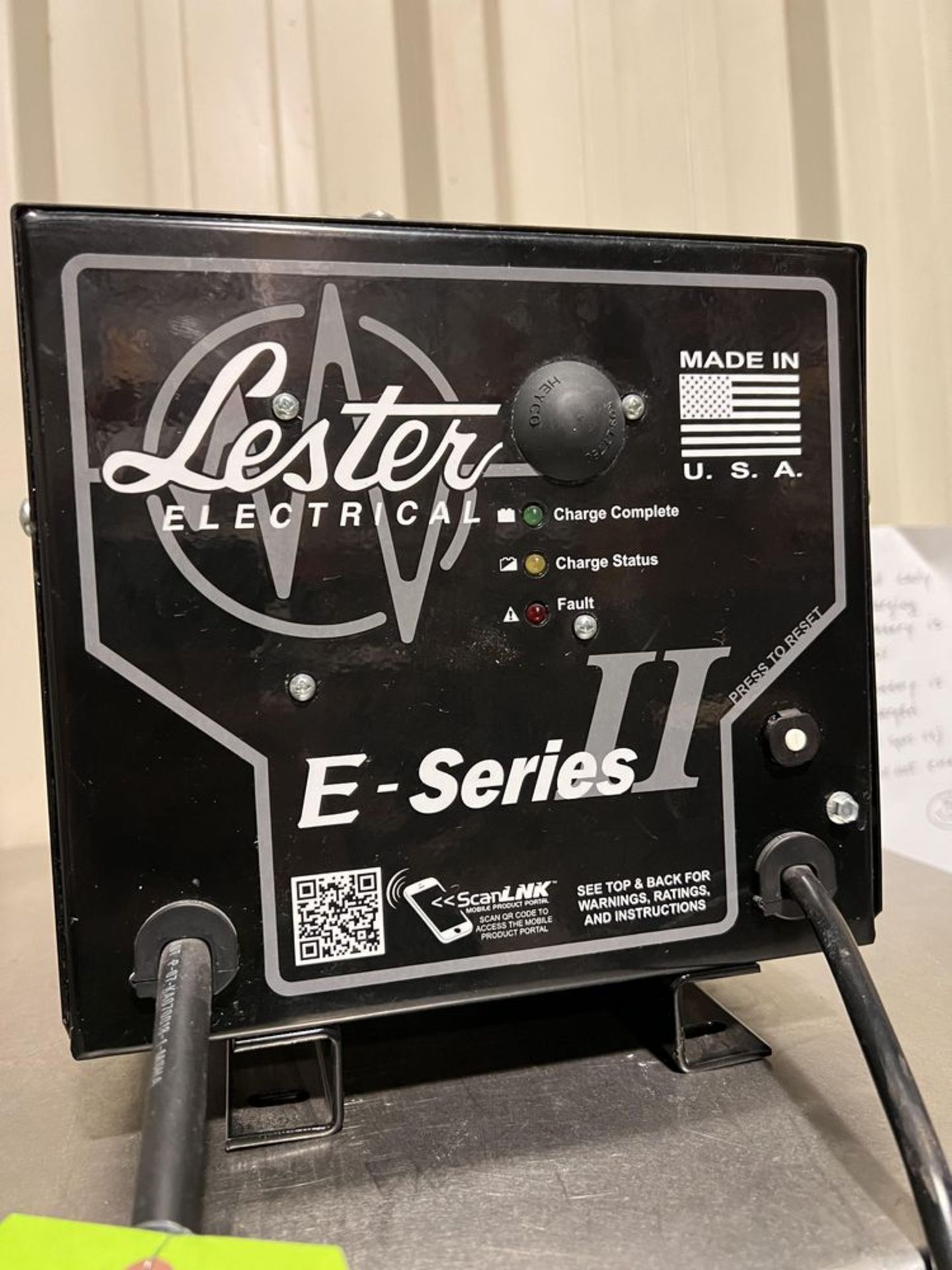 LESTER ELECTRICAL E-SERIES 2 BATTERY CHARGER, MODEL 28060A03N181W1A1, 120 V, 1 PHASE, 60 HZ - Image 2 of 4