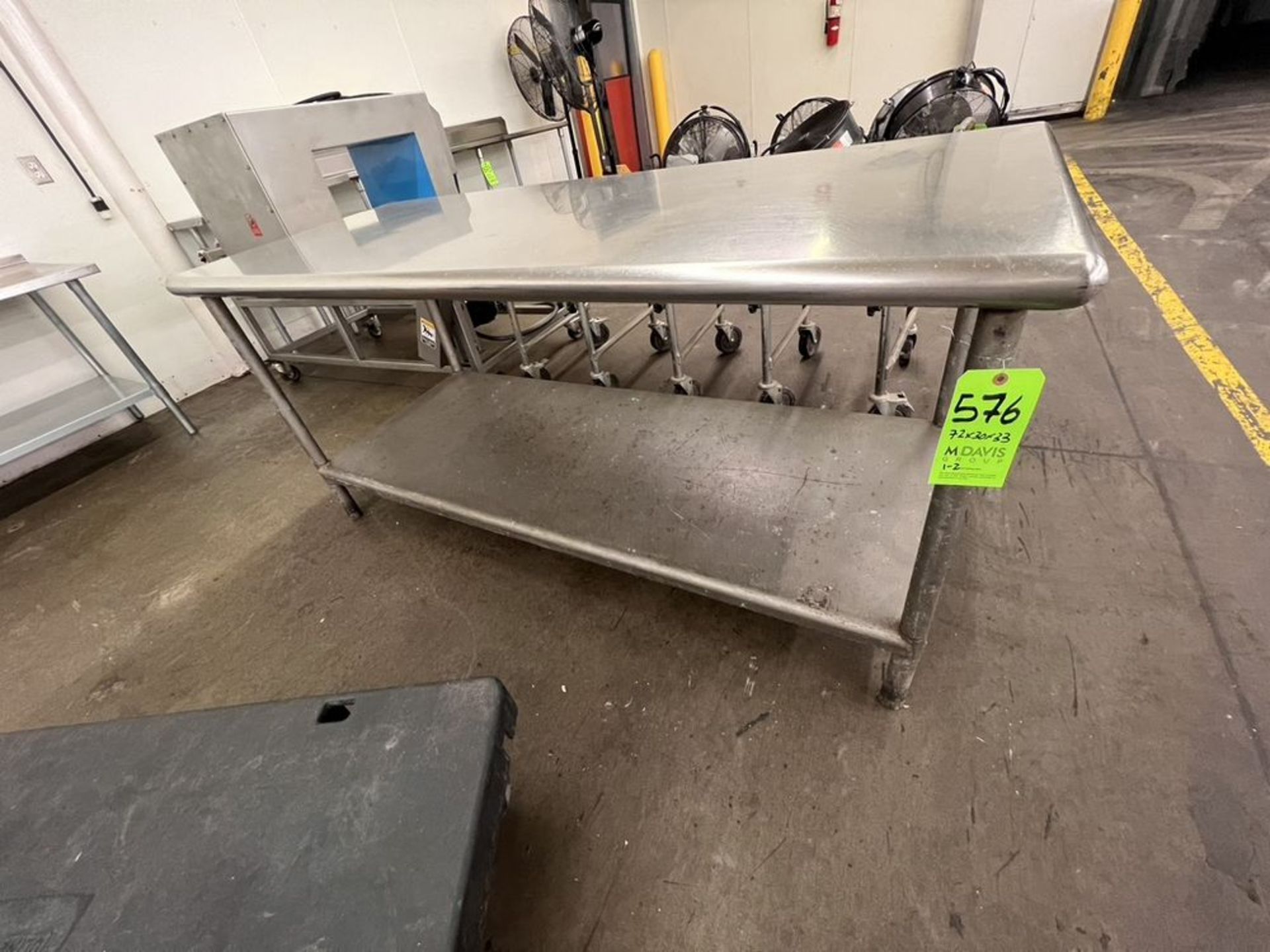 (2) S/S TABLES, APPROX. DIMS: 72 X 30 X 32, 24 X 28 X 34