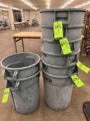 (8) RUBBERMAID BRUTE TRASH CANS