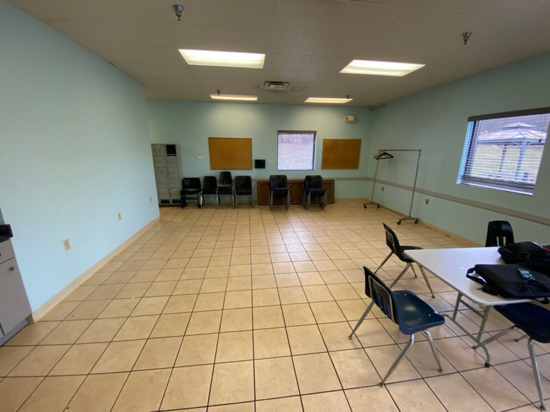 CONTENTS OF CAFETERIA, INCLUDES CHAIRS, TABLES, CORK BOARDS, & CLOTHES RACKS (LOCATED IN HERMITAGE, - Image 2 of 5