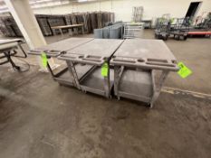 (3) GLOBAL INDUSTRIAL PUSH CARTS