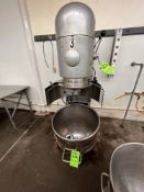 HOBART MIXER, MODEL V1401, S/N 1857204, INCLUDES BEATER ATTACHMENT, MIXING BOWL AND BOWL DOLLY