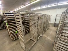 (5) PORTABLE BAKING PAN RACKS, MOUNTED ON CASTERS (LOCATED IN HERMITAGE, PA)