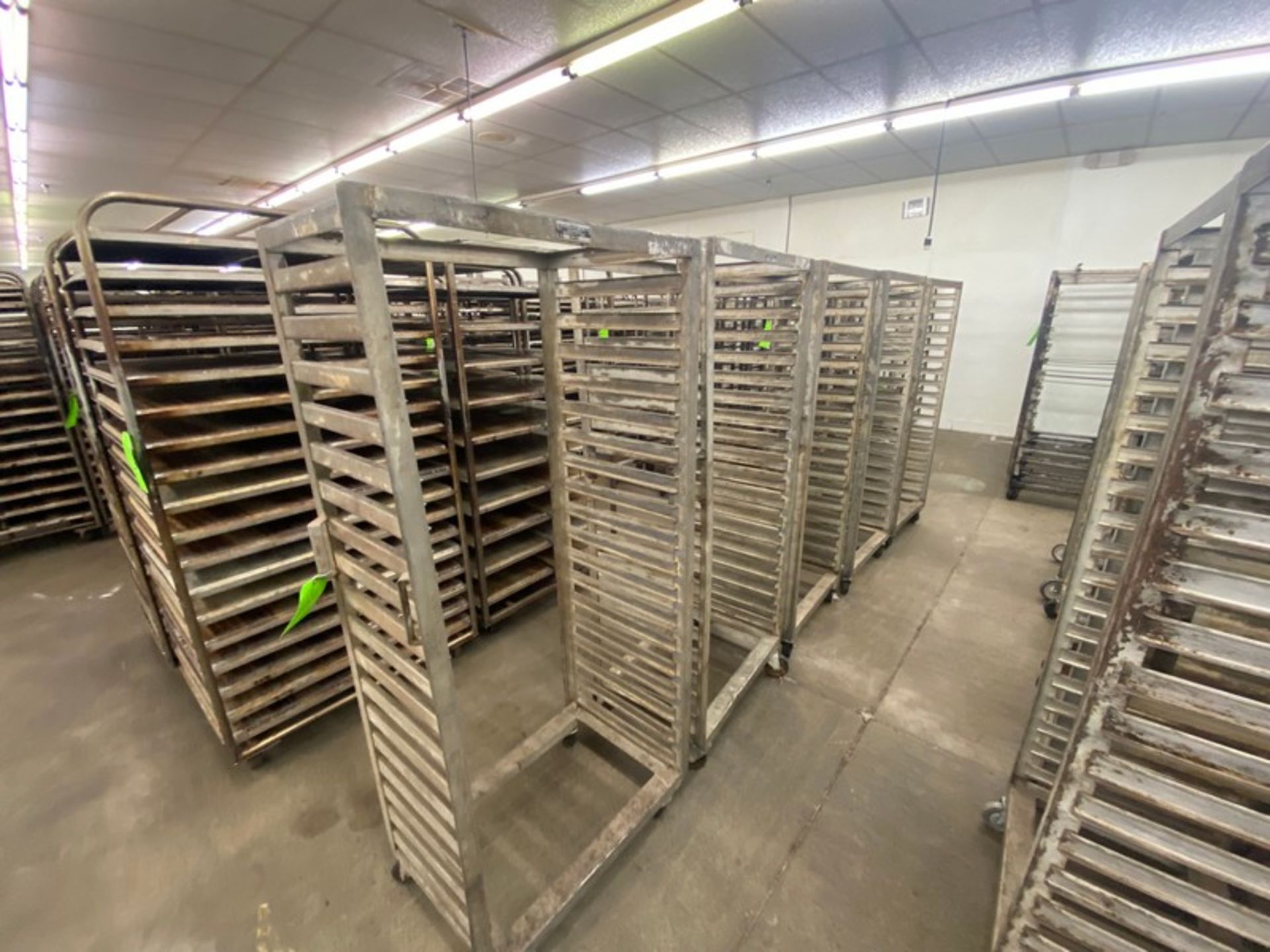 (5) PORTABLE BAKING PAN RACKS, MOUNTED ON CASTERS (LOCATED IN HERMITAGE, PA)