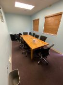 CONTENTS OF CONFERENCE ROOM, INCLUDES CONFERENCE TABLE & CHAIRS, WITH MONITOR (LOCATED IN HERMITAGE,