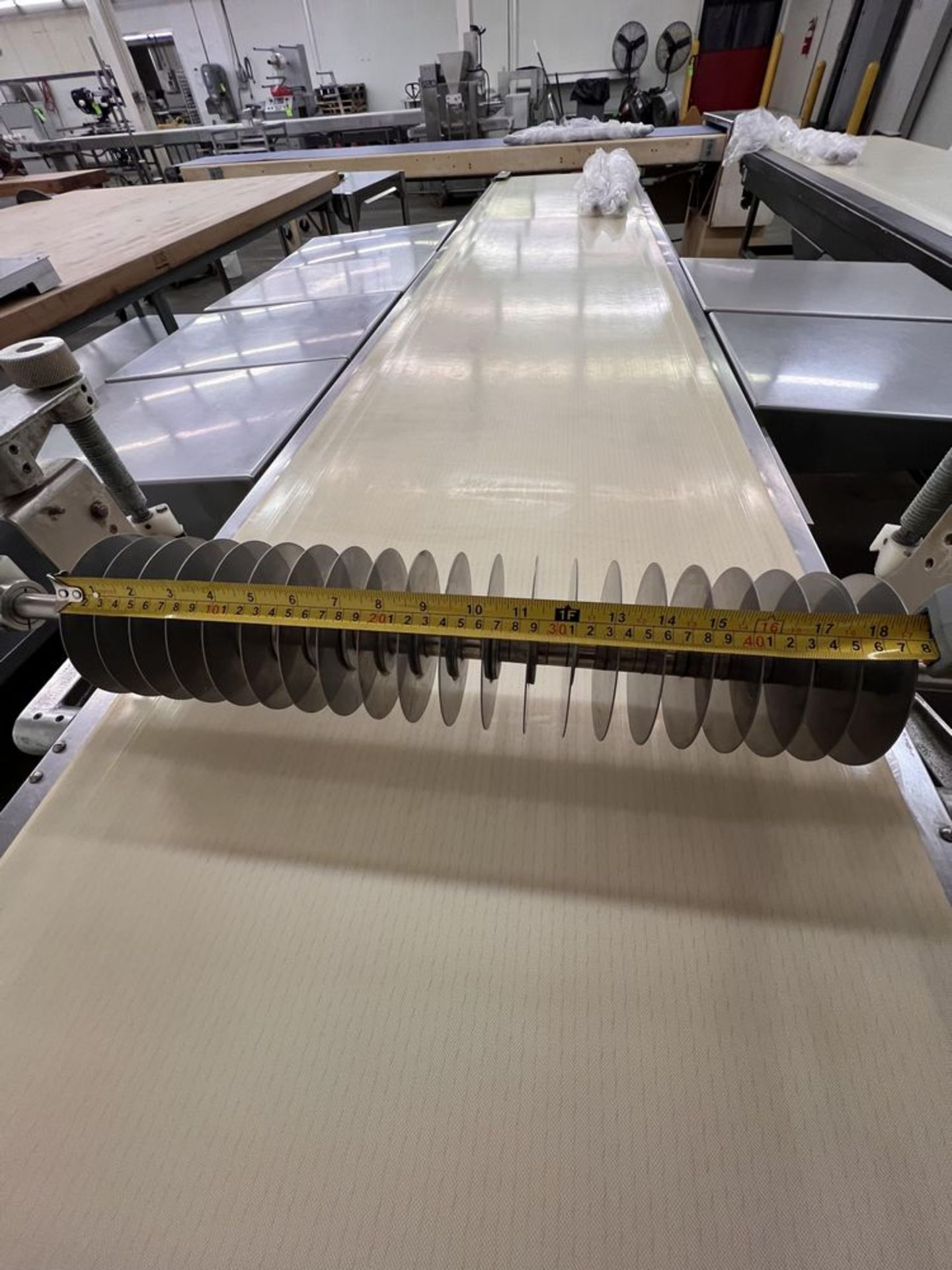 RONDO PORTABLE CONVEYOR WITH DOUGH STRIP CUTTER AND (2) ROLLING PINS, MODEL SFT360, S/N A5132002, - Image 5 of 14