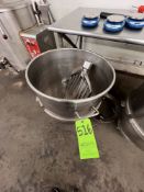 HOBART BEATER ATTACHMENT, MIXING BOWL AND BOWL DOLLY