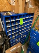 FASTENAL CUBBY HOLE HARDWARE STORAGE UNIT, WITH CONTENTS INCLUDING ASSORTED HARDWARE (LOCATED IN