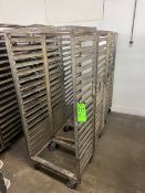 (4) PORTABLE BAKING PAN RACKS, MOUNTED ON CASTERS (LOCATED IN HERMITAGE, PA)