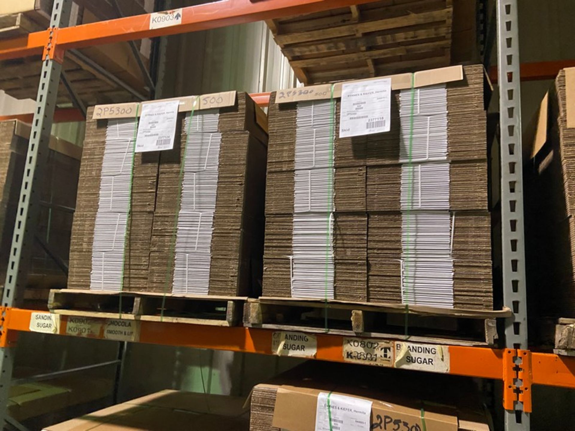 LOT OF ASSORTED CORRIGATED, CONTENTS OF MIDDLE SHELF OF PALLET RACKING (LOCATED IN HERMITAGE, PA) - Image 6 of 10