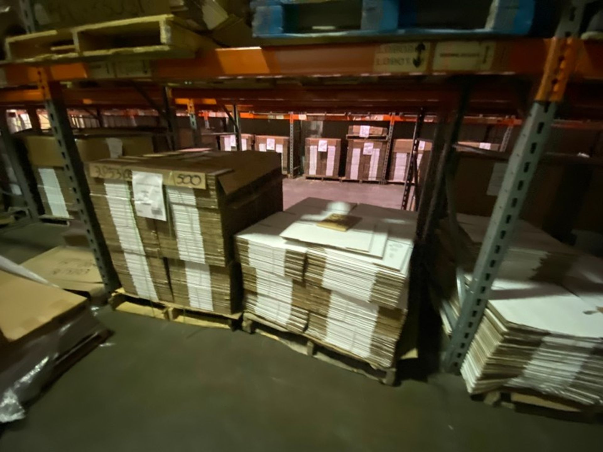 LOT OF ASSORTED CORRIGATED, CONTENTS OF BOTTOM SHELF OF PALLET RACKING (LOCATED IN HERMITAGE, PA) - Image 4 of 6
