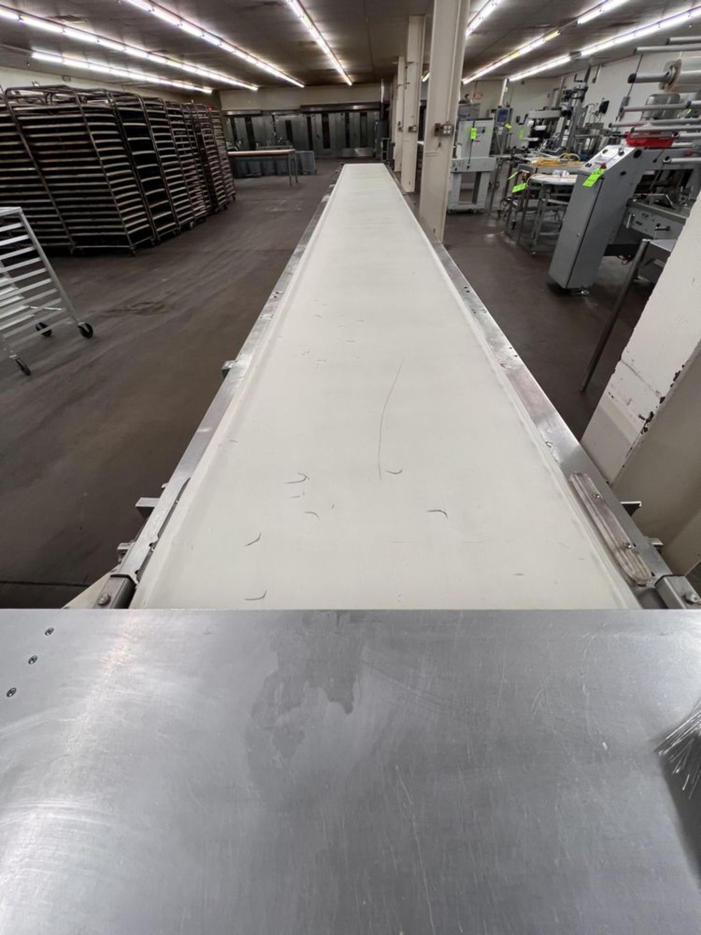 PORTABLE BELT CONVEYOR, APPROX. BELT DIMS: 300 IN L X 24 IN W X 36 IN H, S/S FRAME - Image 5 of 6