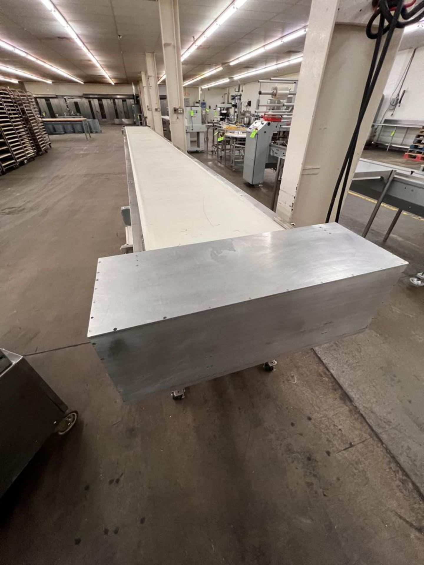 PORTABLE BELT CONVEYOR, APPROX. BELT DIMS: 300 IN L X 24 IN W X 36 IN H, S/S FRAME - Image 3 of 6